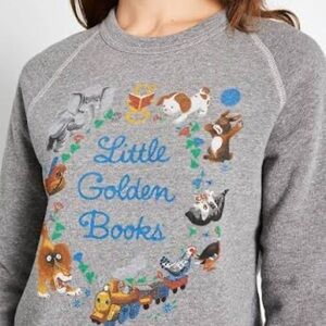 Out of Print Little Golden Books grey crew neck size medium